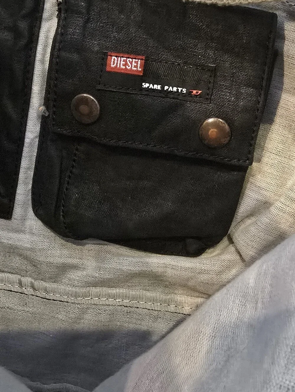 Vtg Y2K DIESEL Spare Parts Messenger Bag Travel Military Army Tactical Gorpcore